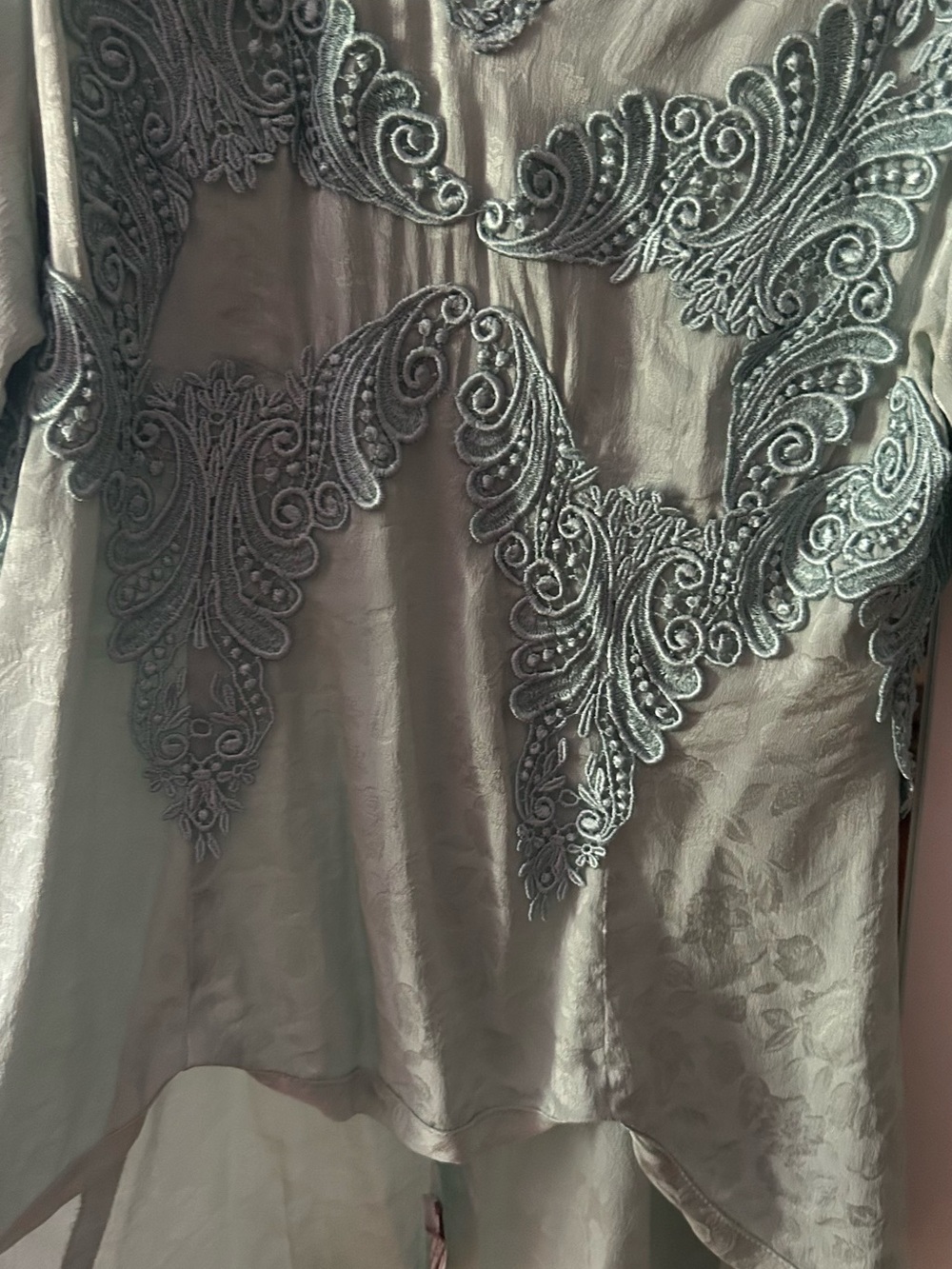 Vintage Digna Yero Silk Embroidered Blouse - Picture 6 of 8